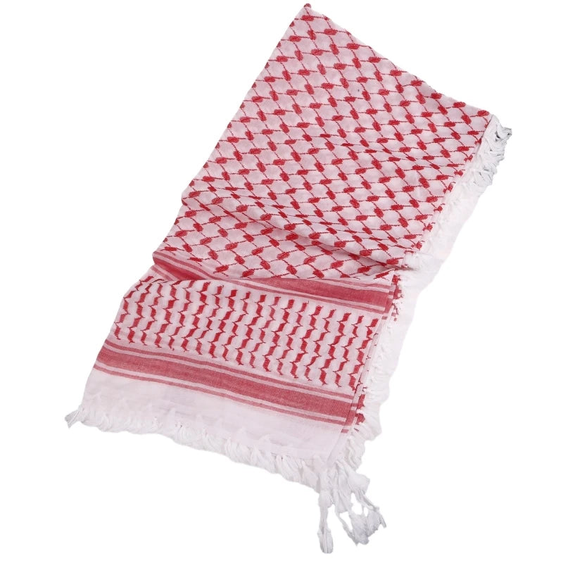 Religious Arab Adult Keffiyeh Headscarf Turban Jacquard Pattern Scarf Outdoor Headscarf for Male Daily Hair Accessory