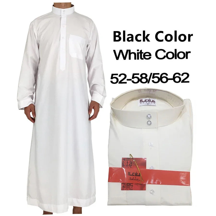 Muslim Fashion Men Robe Kaftan Abaya Pakistan Jubba Men Bonnet Homme Musulman Arabic Islamic Clothing New Qamis Homme Musulman